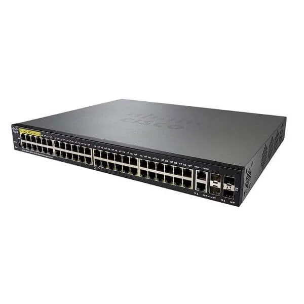 24 10/100 ports, 2 Gigabit copper/SFP combo + 2 SFP ports